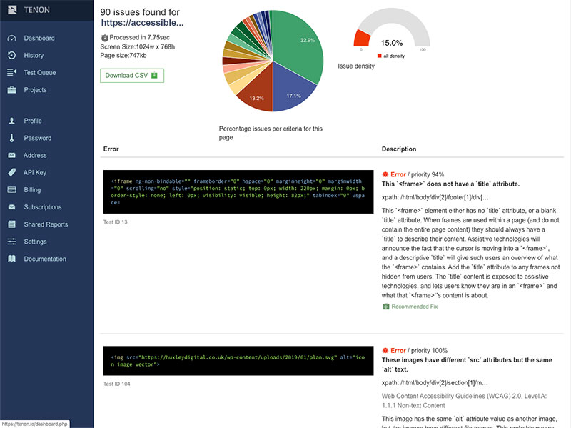 A view of a web accessibility technical report