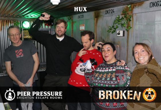 The Huxley Team in an escape room