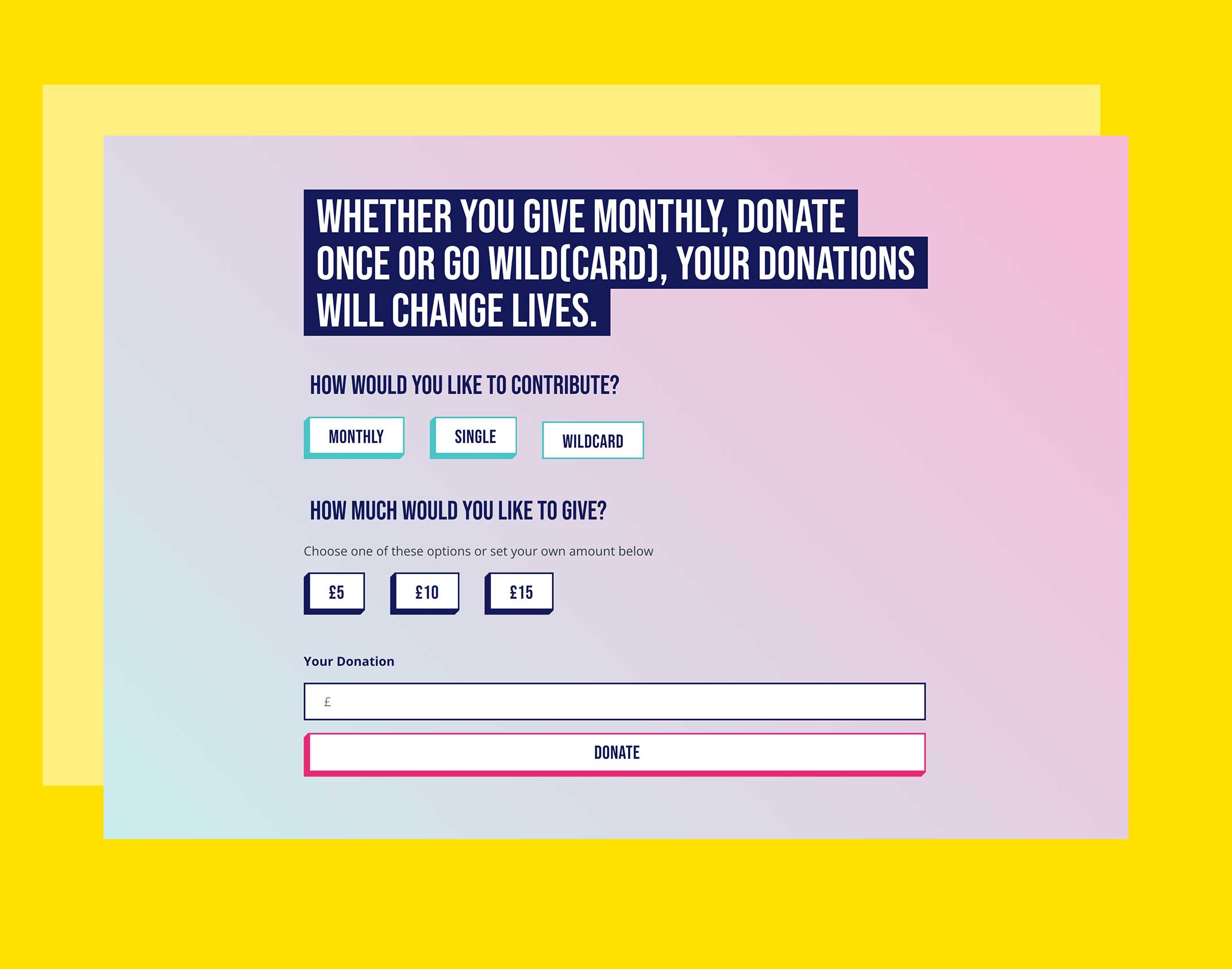 A screenshot of a donation form on the Coppafeel! website